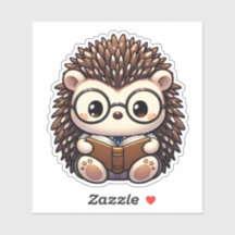 Schattigee Chibi Reading Hedgehog