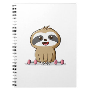 Schattigee Chibi Sloth Workout � Grappige Kawaii G Notitieboek