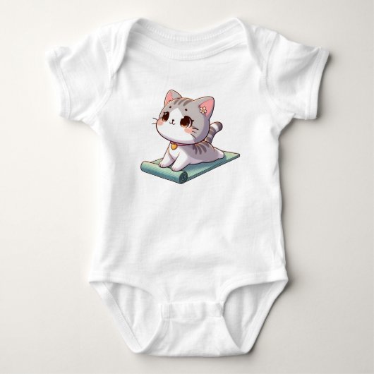 Schattigee Chibi Yoga Kat Romper (Voorkant)