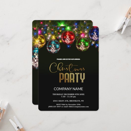 Schattigee Chic Corporate Christmas  Decora Kaart (Voorkant / Achterkant in situ)