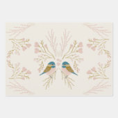 Schattigee Chickadee Trio Decoupage Gift Inpakpapier Vel (Voorkant)