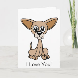 Schattigee Chihuahua Cartoon 1 Kaart