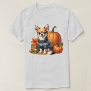 Schattigee Chihuahua in Trui met Pompoenen T-shirt