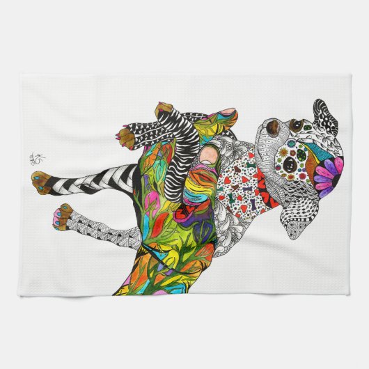 Schattigee Chihuahua Puppy Keukenhanddoek (Horizontaal)