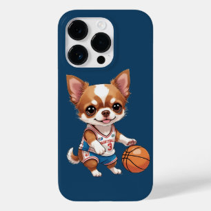 Schattigee Chihuahua Spelen Basketbal Hondensport Case-Mate iPhone 14 Pro Hoesje