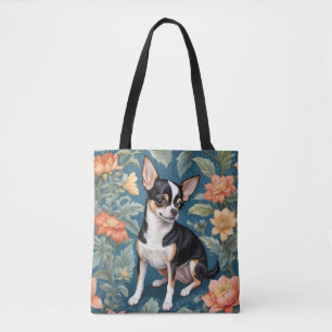 Schattigee Chihuahua William Morris geïnspireerd F Draagtas