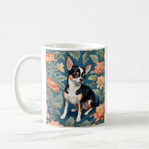 Schattigee Chihuahua William Morris geïnspireerd F Koffiemok