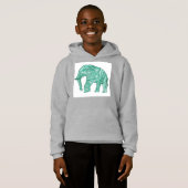 Schattigee Children's Patterned Elephant Pullover (Voorkant volledig)
