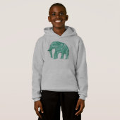 Schattigee Children's Patterned Elephant Pullover (Voorkant volledig)