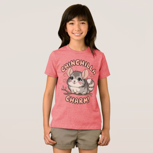 Schattigee Chinchilla Charm Tri-Blend Shirt (Voorkant volledig)