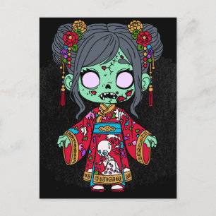 Schattigee Chinese zombie Briefkaart