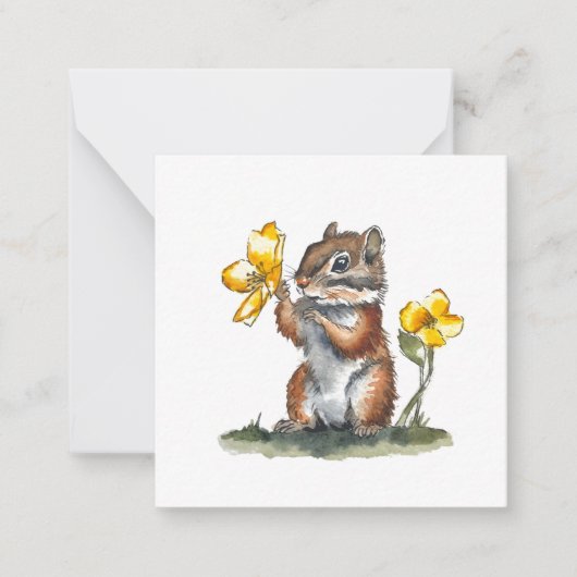Schattigee Chipmunk Briefkaart Stijl (Voorkant)