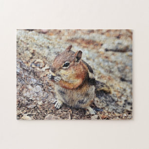 Schattigee Chipmunk Dierlijke Natuur Puzzel Legpuzzel