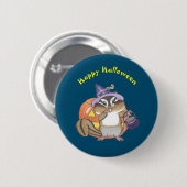 Schattigee Chipmunk Halloween kinder Button (Voorkant /achterkant)