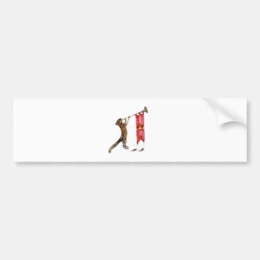 Schattigee Chipmunk Herald Bumpersticker (Voorkant)