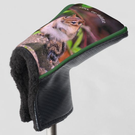 Schattigee Chipmunk Wildlife Dier Gepersonaliseerd Golfheadcover (3/4 voorkant)