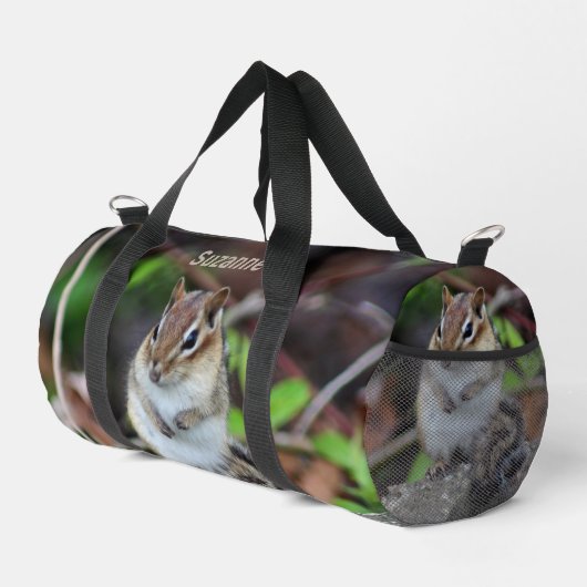 Schattigee Chipmunk Wildlife Dier Gepersonaliseerd Plunjezak (Rechterhoek)