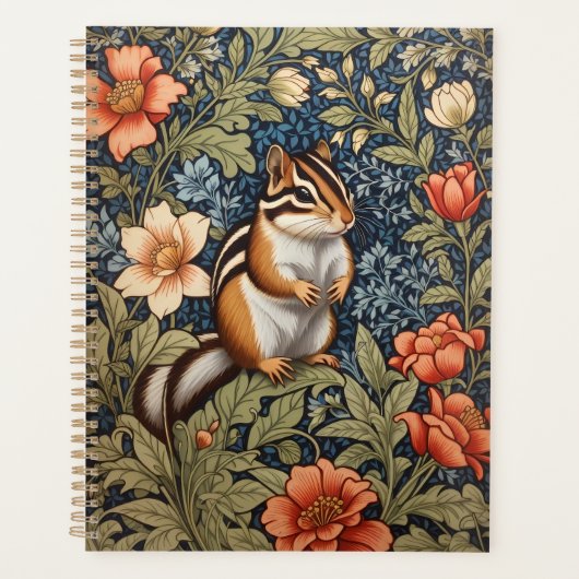 Schattigee Chipmunk William Morris Geïnspireerd Bl Planner (Voorkant)