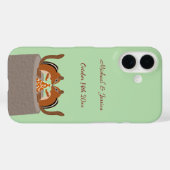 Schattigee Chipmunks Herfst bruiloft Custom Case-Mate iPhone Case (Achterkant (horizontaal))