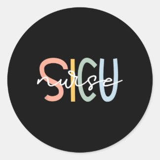 Schattigee Chirurgische IC Verpleegster Sicu Team  Ronde Sticker