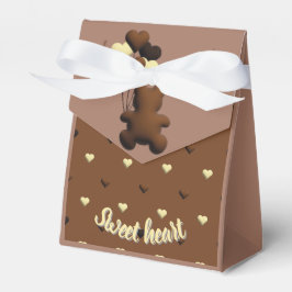 Schattigee Chocolade beer Baby shower gunstbox Bedankdoosjes