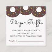 Schattigee Chocolade Donuts Baby shower Luier Raff Informatiekaartje (Voorkant)