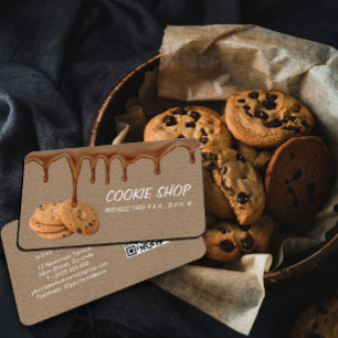 Schattigee Chocolade Drip Cookie Shop Visitekaartj Visitekaartje