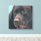 Schattigee Chocolade Lab Canvas Print (Insitu (Houten vloer))
