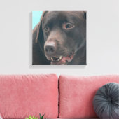 Schattigee Chocolade Lab Canvas Print (Insitu (Woonkamer))