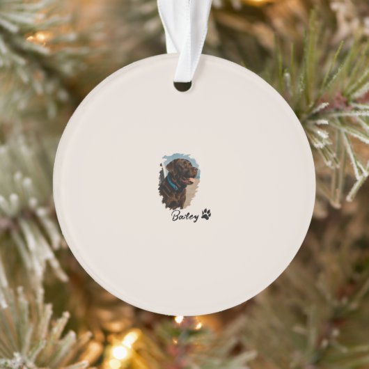 Schattigee Chocolade Labrador Hond – Bailey | Kado Ornament (Boom)