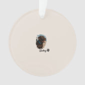 Schattigee Chocolade Labrador Hond – Bailey | Kado Ornament (voorkant)