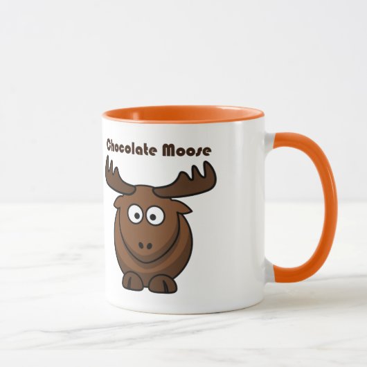 Schattigee Chocolade Moose Grappig Joke Cartoon Pu Mok (Rechts)