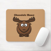 Schattigee Chocolade Moose Grappig Joke Cartoon Pu Muismat (Met muis)