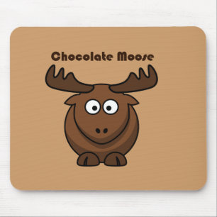 Schattigee Chocolade Moose Grappig Joke Cartoon Pu Muismat