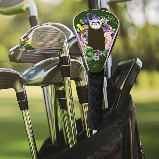 Schattigee Chocolade Sable Ferret Bloemen Groen Golfheadcover