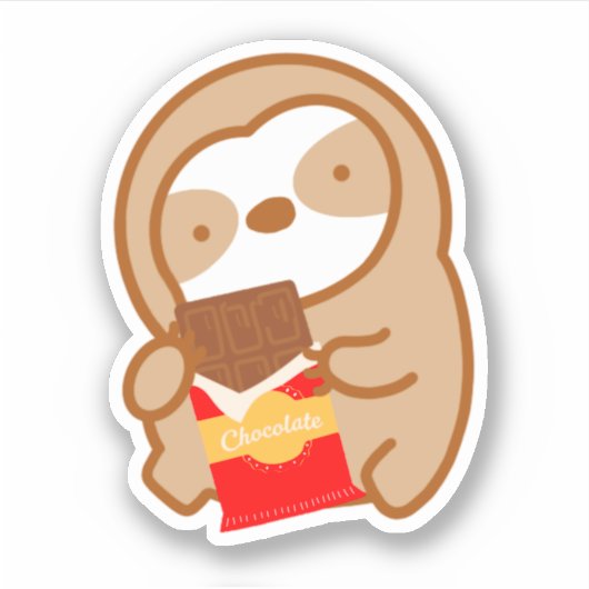 Schattigee chocoladereep sticker (Voorkant)