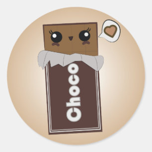 Schattigee chocoladereep Stickers