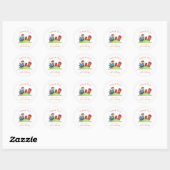 Schattigee Choo Choo Train Boy Verjaardag Dank u Ronde Sticker (Vel)