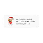 Schattigee Chow Chow Christmas Dog Retouradres Etiket (Voorkant)