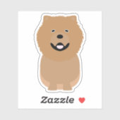 Schattigee Chow Chow Dog Puppy Pup Kiss Cut Vinyl Sticker (Vel)