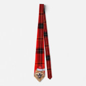 Schattigee Chow Chow Dog Red Plaid Kerstvakantie Stropdas (Voorkant)