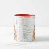Schattigee Chow Chow Dog Santa Woof Achtergrond Ke Mok (Midden)
