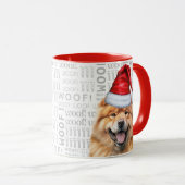 Schattigee Chow Chow Dog Santa Woof Achtergrond Ke Mok (Voorkant rechts)