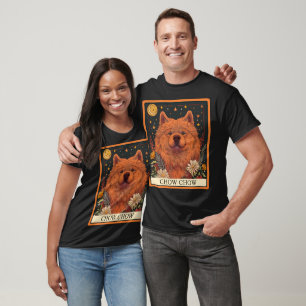 Schattigee Chow Chow Dog Tarot Kaart T-shirt