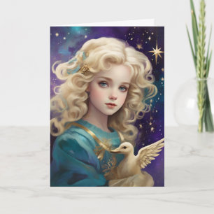 Schattigee Christmas Angel Custom Bericht Kaart