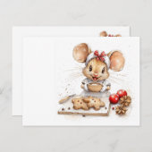 Schattigee Christmas Chef Mouse Briefkaart (Voorkant / Achterkant)