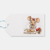 Schattigee Christmas Chef Mouse Cadeaulabel (Achterkant Horizontaal)