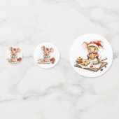 Schattigee Christmas Chef Mouse Confetti (Achterkanten)