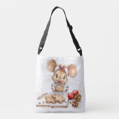 Schattigee Christmas Chef Mouse Crossbody Tas (Achterkant)