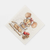Schattigee Christmas Chef Mouse Servet (Hoek)